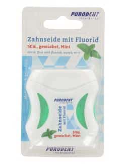 Purodent Interdental Zahnseide mit Fluorid mint gewachst