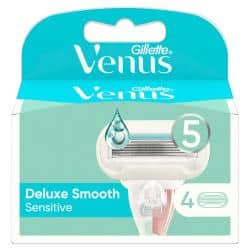 Venus Deluxe Smooth Sensitive Rasierklingen (4 Klingenköpfe)