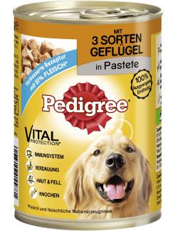 Pedigree Pastete mit 3 Sorten Geflügel