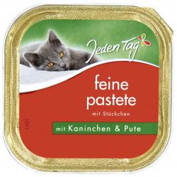 Jeden Tag Katze Feine Pastete mit Stückchen Kaninchen & Pute