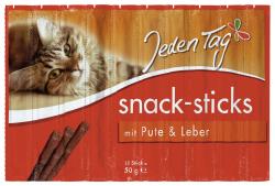 Jeden Tag Katze Snack-Sticks Pute & Leber