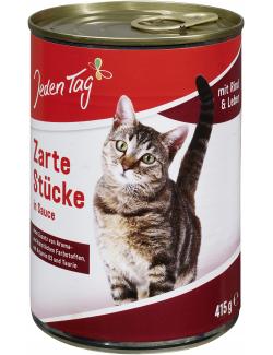 Jeden Tag Katze Zarte Stücke in Sauce mit Rind & Leber