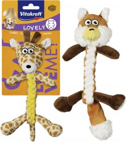 Vitakraft Spielzeug für Hunde Fuchs/Giraffe geknotet