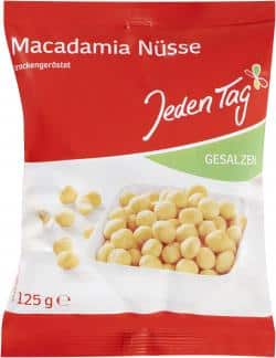 Jeden Tag Macadamia-Nüsse