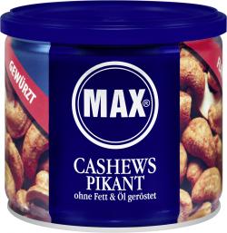 Max Cashews pikant ohne Fett & Öl geröstet