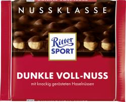 Ritter Sport Nussklasse Dunkle Voll-Nuss