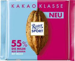 Ritter Sport Kakao Klasse 55% Die Milde aus Ghana