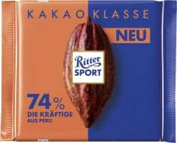 Ritter Sport Kakao Klasse 74% Die Kräftige aus Peru