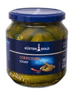 Küstengold Cornichons scharf