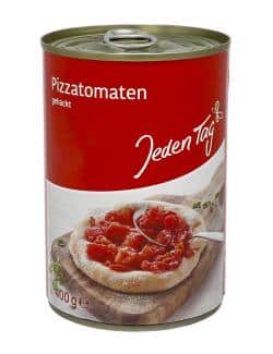 Jeden Tag Pizzatomaten gehackt