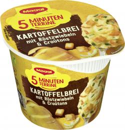 Maggi 5 Minuten Terrine Kartoffelbrei mit Röstzwiebeln & Croûtons