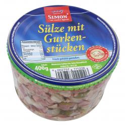 Simon Sülze mit Gurkenstücken