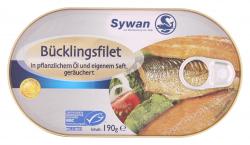 Sywan Bücklingsfilet in Pflanzenöl und eigenem Saft - geräuchert