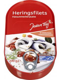 Jeden Tag Herings-Filets in würziger Tomatensauce