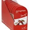 Jeden Tag Heringsfilets geteilt in Tomaten-Sauce
