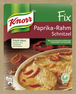 Knorr Fix Paprika-Rahm Schnitzel