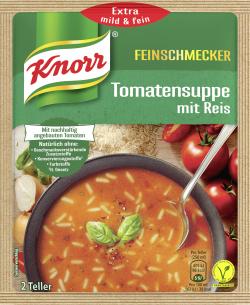 Knorr Feinschmecker Tomaten Suppe mit Reis