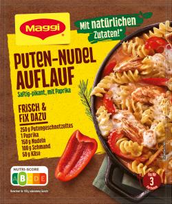 Maggi fix & frisch Puten-Nudelauflauf mit Paprika