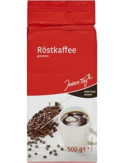 Jeden Tag Röstkaffee gemahlen kräftig