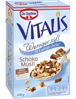 Dr. Oetker Vitalis Weniger süß Schoko Müsli