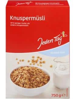 Jeden Tag Knusper Müsli weniger süß