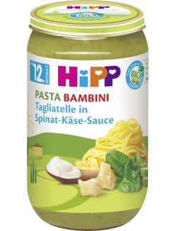 Hipp Pasta Bambini Tagliatelle in Spinat-Käse-Sauce