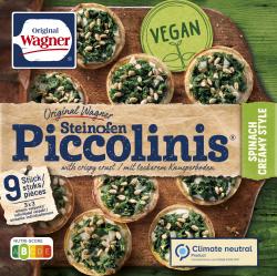 Original Wagner Steinofen Piccolinis Spinach Creamy Style Mini-Pizza Spinat