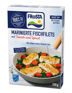Frosta Marinierte Fischfilets mit Tomate und Spinat
