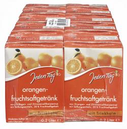 Jeden Tag Orangen-Fruchtsaftgetränk Trinkpäckchen