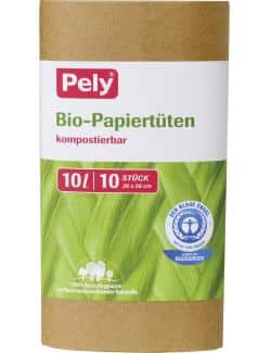 Pely kompostierbare Bio-Papiertüten 10 Liter