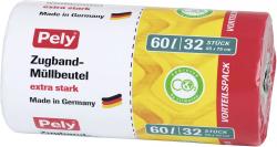 Pely Zugband-Müllbeutel extra stark 60 Liter Vorteilspack