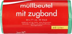 Jeden Tag Müllbeutel mit Zugband 60 Liter