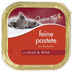 Jeden Tag Katze Feine Pastete Rind & Wild