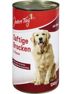 Jeden Tag Hund Saftige Brocken in Sauce mit Rind