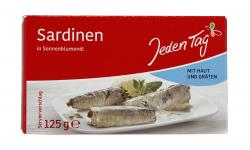 Jeden Tag Sardinen in Sonnenblumenöl