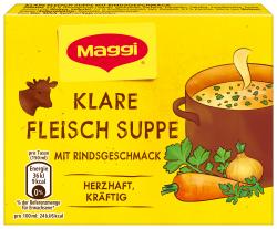 Maggi Klare Fleisch Suppe mit Rindsgeschmack
