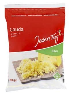 Jeden Tag Gouda gerieben