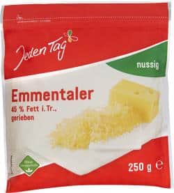 Jeden Tag Emmentaler gerieben