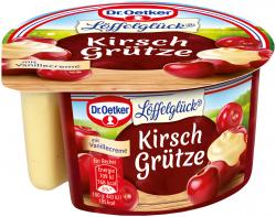 Dr. Oetker Löffelglück Kirsch Grütze mit Vanillecreme