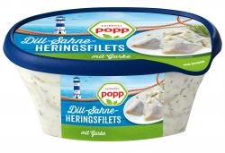 Popp Feinkost Sahne Heringsfilets mit Dill & Gurke