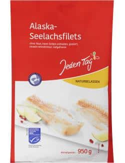 Jeden Tag Alaska-Seelachsfilets natur