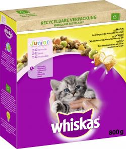 Whiskas Junior lecker gefüllte Knackkits mit Huhn