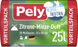 Pely Zugband-Müllbeutel 25 Liter Zitrone-Minze