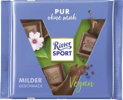 Ritter Sport Milcher Geschmack Vegan Pur ohne muh