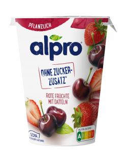 Alpro Soja-Joghurtalternative Rote Früchte mit Datteln ohne Zuckerzusatz
