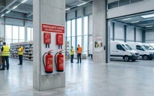 Sicherheit im Lieferbetrieb: Brandschutzstrategien für Lager, Fuhrpark und Mitarbeiter