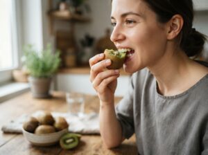 Kiwi mit Schale essen