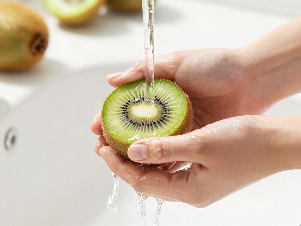 Kiwi mit Schale essen