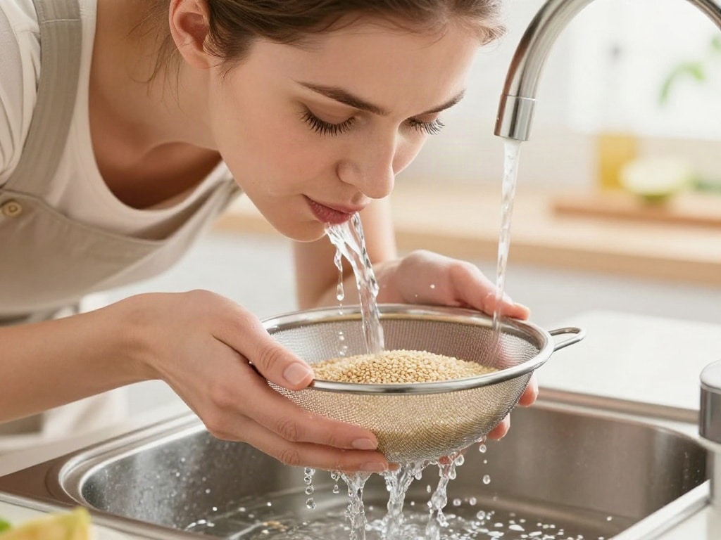 Quinoa waschen