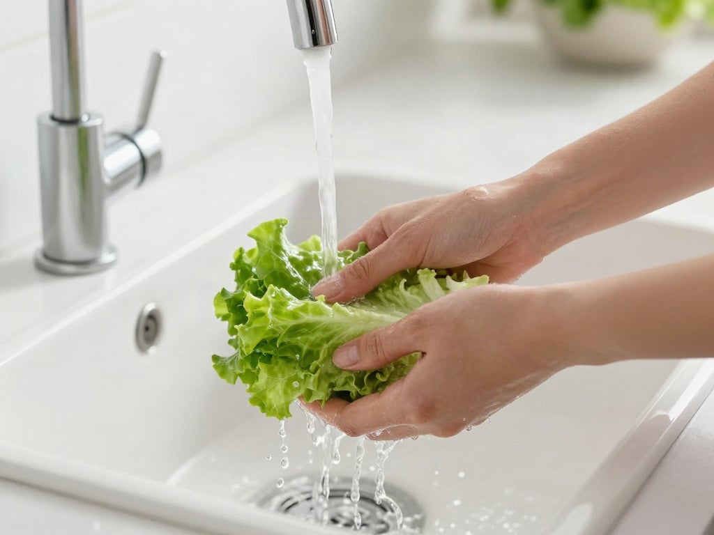 Salat waschen